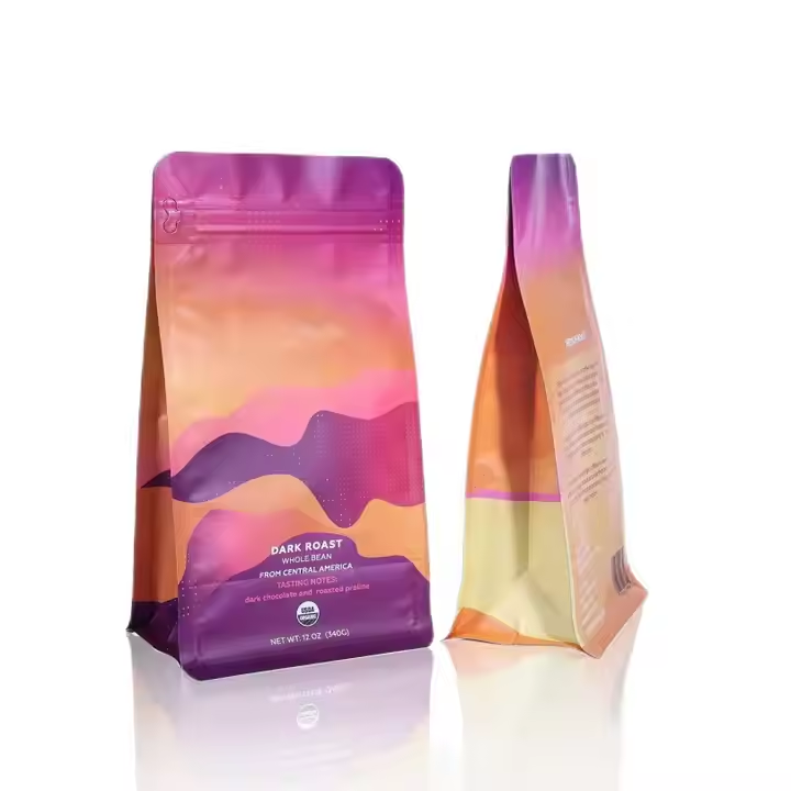 stand-up-zipper-lock-four-flat-bottom-coffee-bean-packaging-bag-with-logo