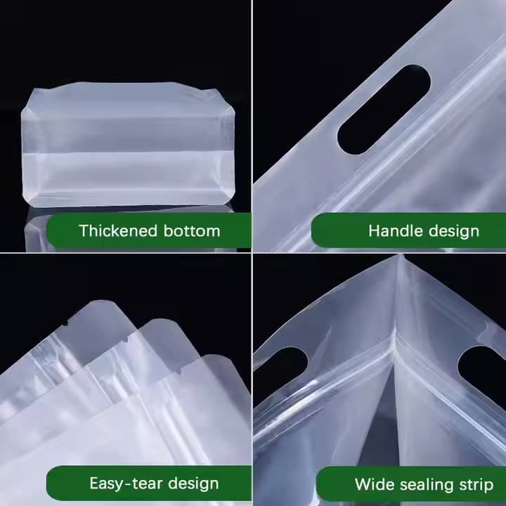 Matte Flat Bottom Transparent Frosted Eight Side Seal - 图片 2