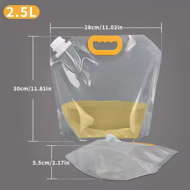 Reusable Liquid clear Fold Able Transparent Spout Water Pouch - Image 2