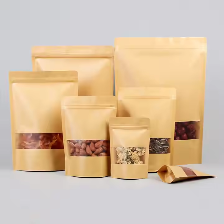 kraft-paper-stand-up-pouch-with-window-and-zipper