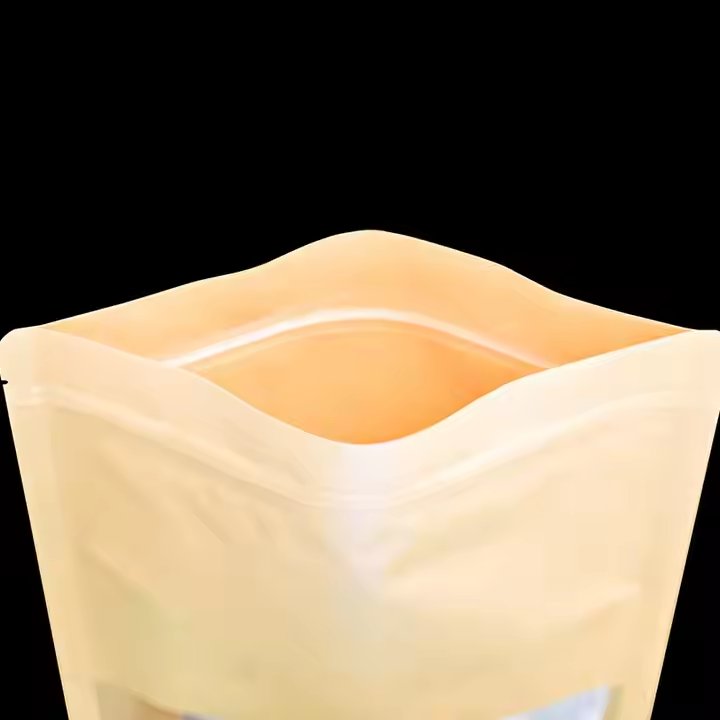 Kraft Paper Stand-Up Pouch with Window and Zipper - Image 4