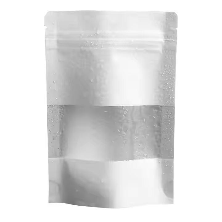 White Frosted Kraft Paper Bag - Image 3