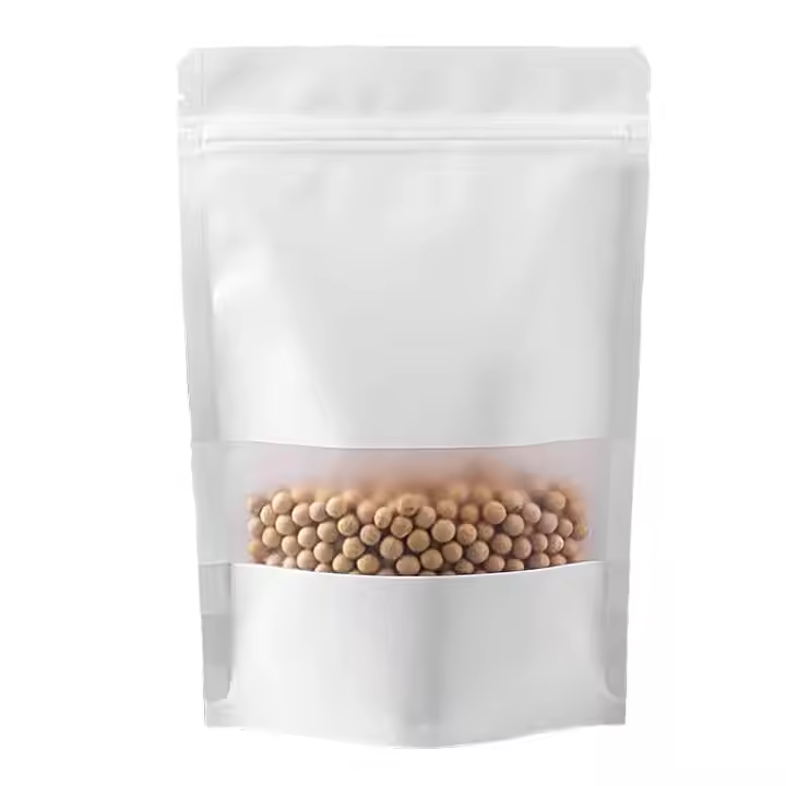 White Frosted Kraft Paper Bag - Image 5