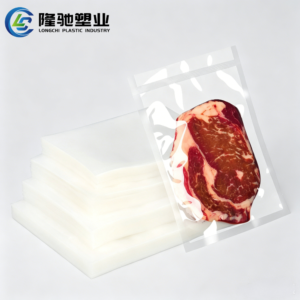 NY（PA） PE transparent vacuum seal plastic bag for frozen beef steak food packaging